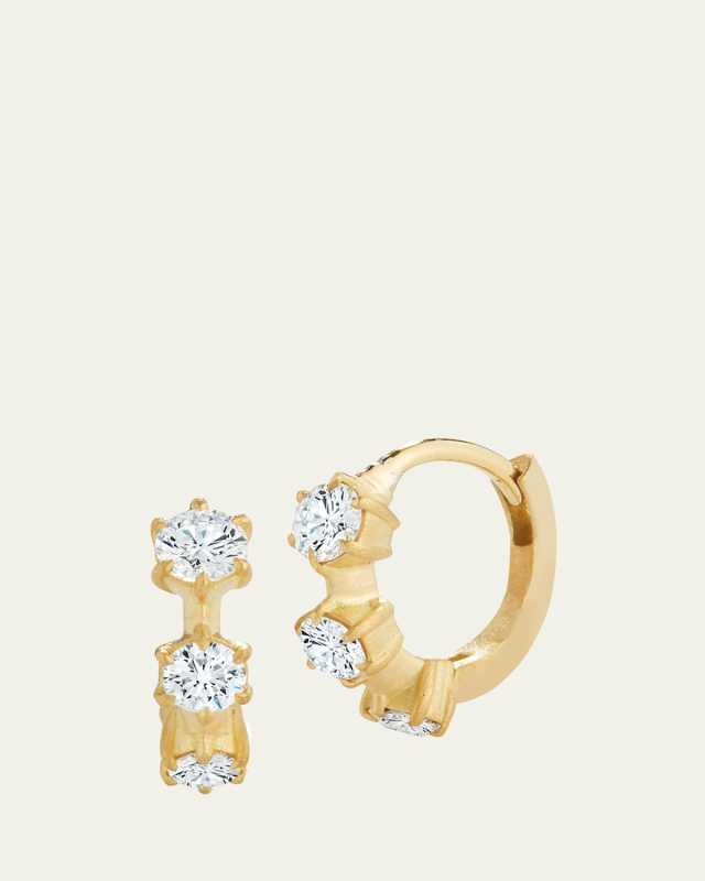 Kismet Mini Diamond Huggie Earrings